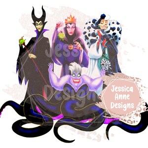 Villains, Wicked, Bad Girls, Witches PNG Tumbler Sublimation tshirt instant download