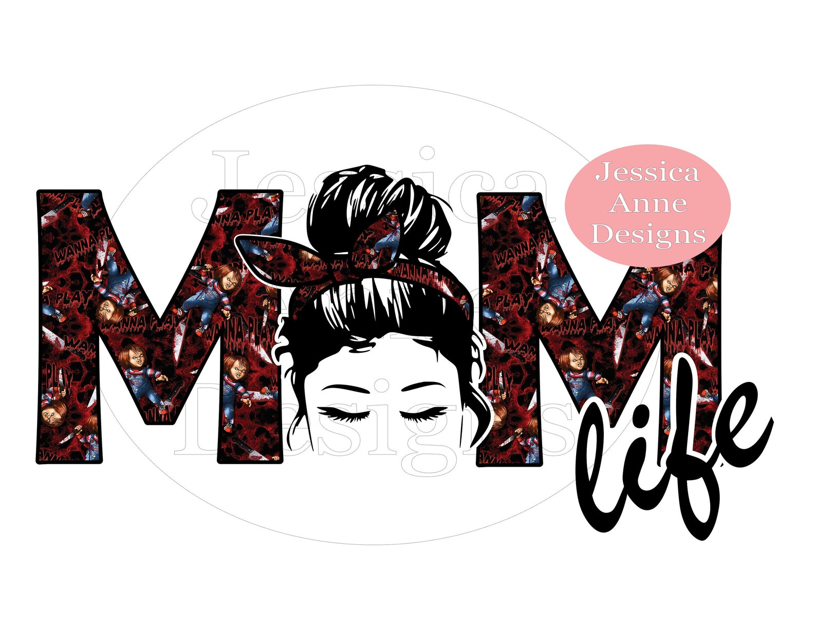 MOM Life/horror Movie/halloween/scary Movie/messy Etsy