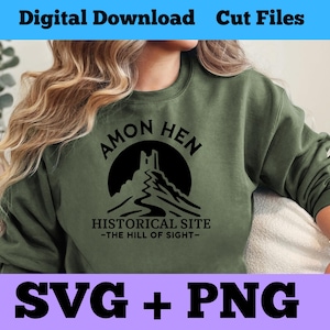 Middle Earth Amon Hen Historical Site SVG PNG, Cut File Decal