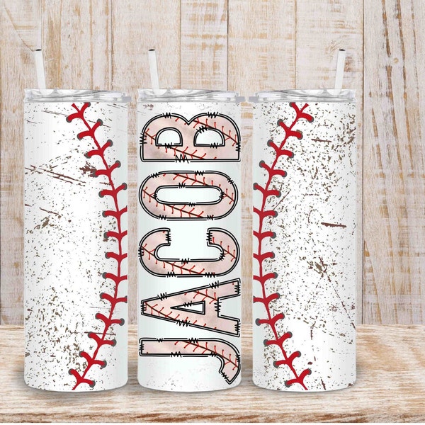 Baseball Tumbler Wrap PNG Name Doodle Alpha Tumbler Seamless Sublimation Designs Downloads - Skinny 20oz Design - Add a name Baseball Wrap