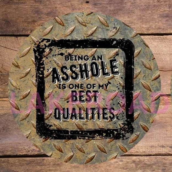 Being an Asshole car coaster PNG, Funny Coaster PNG, Car Coaster Sublimation Designs, Key Chain Sayings, Freshener, Funny, Sarcasm, Man Gift