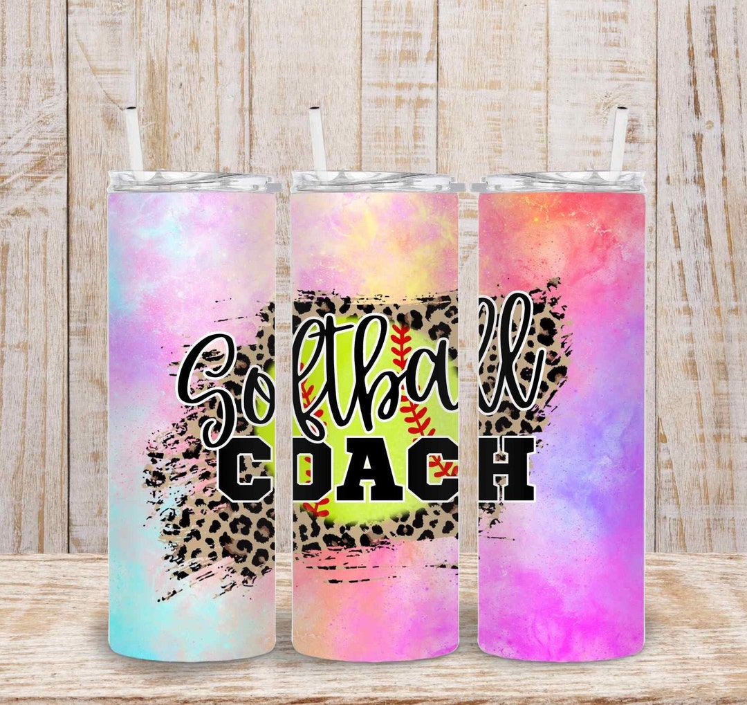 Softball Coach Tumbler Wrap Digital Download, Sublimation Softball