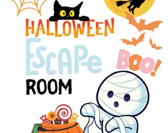Halloween Escape Room Game | DIY Printable Party (PDF Pattern)