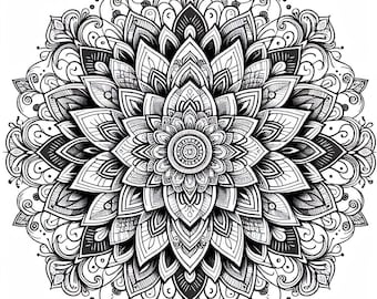 Floral Mandalas Coloring Book: 30 Pages of Tranquil Designs