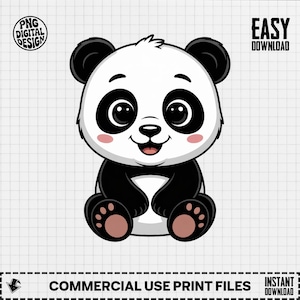 Clipart bébé panda, mignon bébé animal clipart, clipart chambre d&#39;enfant, animaux de la jungle, clipart baby shower, panda ours Png