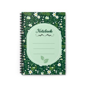 Bloemen spiraalvormig notitieboekje | Tijdschrift Notitieboekje Spiraal | Gevoerd spiraalvormig notitieboekje | Dagboek spiraalvormig notitieboek | 6x8 spiraalvormig notitieboekje - regel gevoerd