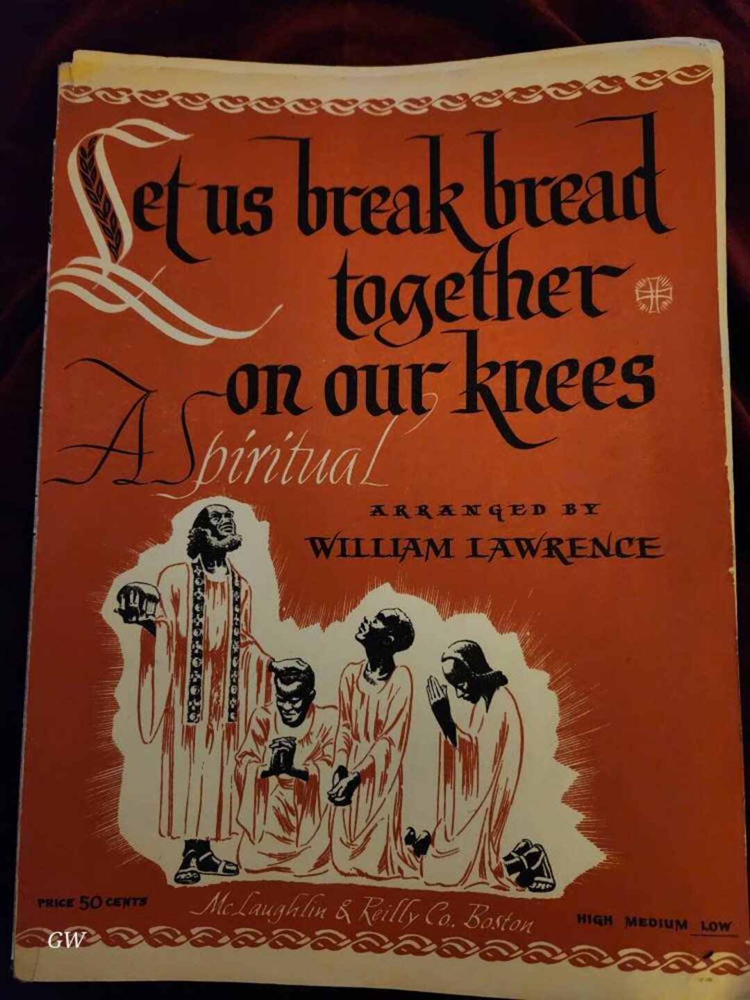 Let Us Break Bread Together on Our Knees A Spiritual Sheet Music