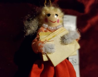 Teacher Handcrafted Clothespin Ornament
