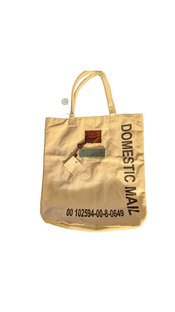 Canvas Tote with Mail Theme New w/tags - image 1