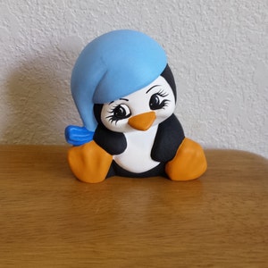 Ceramic Sleepy Penguin sitting up (#38A)