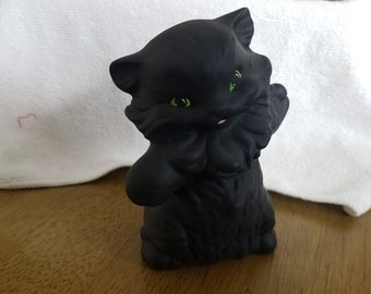 Ceramic Black Cat standing up with paws out (Taffy)(#1318)