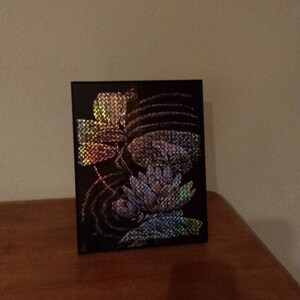 Frog on Lily Pad 8 x 0 Holographic Foil Art 140 image 2