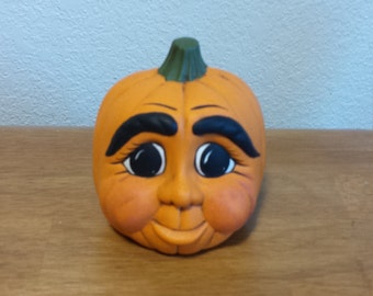 Ceramic Medium Character Pumpkin (#696)