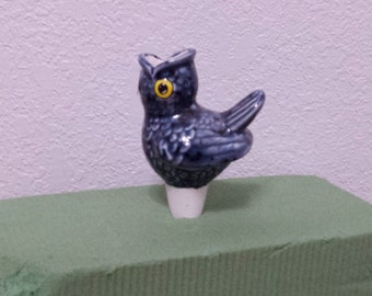 Ceramic Blue Bird Planttender (#166) Put water in Birds mouth and the water will seep thru the bottom into the soil