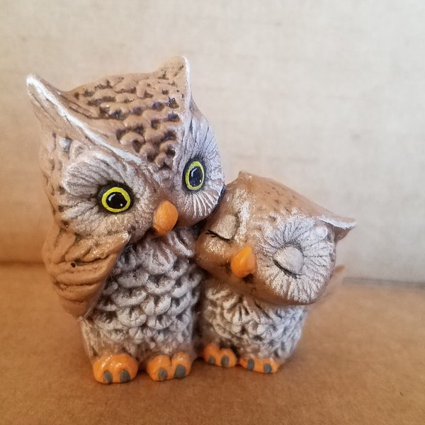 Ceramic 2 Small Cute Owls (#901)