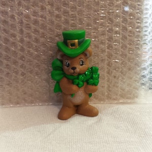Ceramic Irish Bears with Shamrocks (#1386)