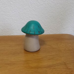 Ceramic Mushroom stained (#207)-Turquois