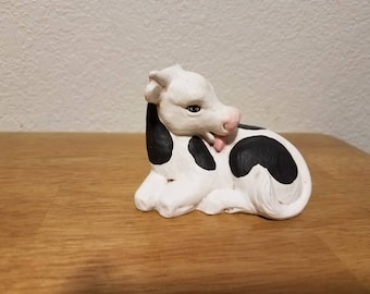 ジャージー牛 - 陶器の置物 - 長さ23 cm x 高さ15 cm - Cheval