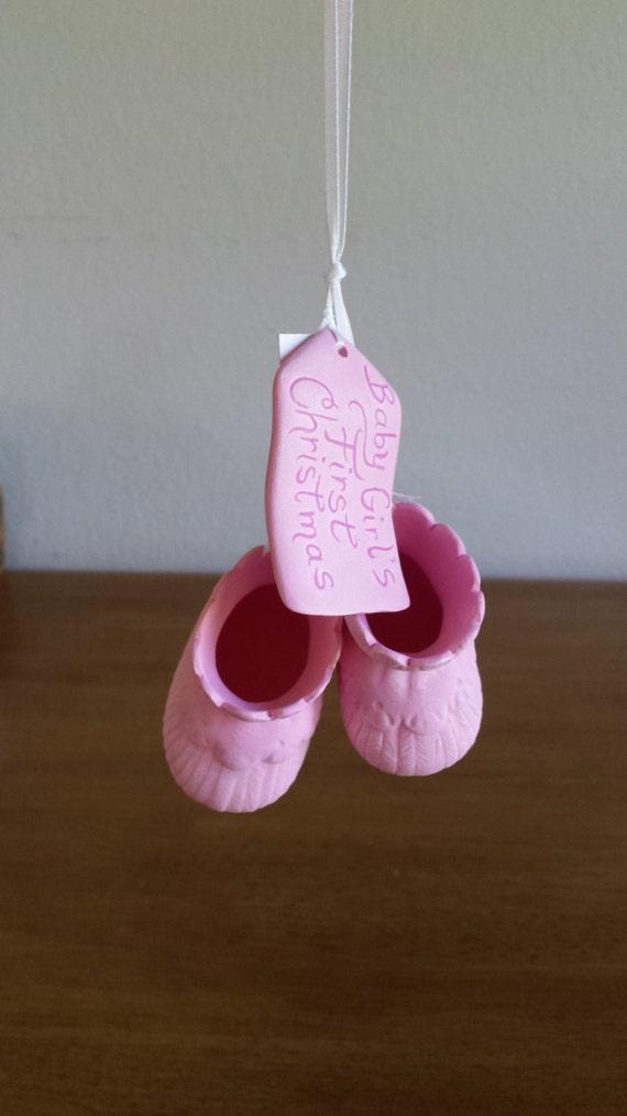 ceramic baby shoes ornament