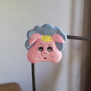 Keramische Schweinekopf mit Bonnet Magnet (#616)