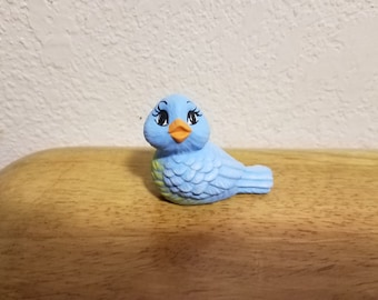 Oiseau en céramique bleu mignon (#1163)