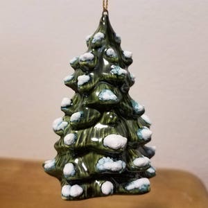 Ceramic Christmas tree with Reindeer Ornament 973 image 2