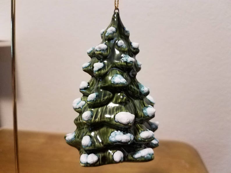 Ceramic Christmas tree with Reindeer Ornament 973 image 2