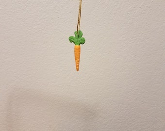 Ceramic Tiny Carrot Ornament (#847)