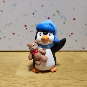 Ceramic Penguin with Teddy Bear (#39)
