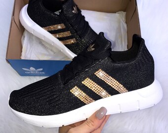 adidas black glitter shoes