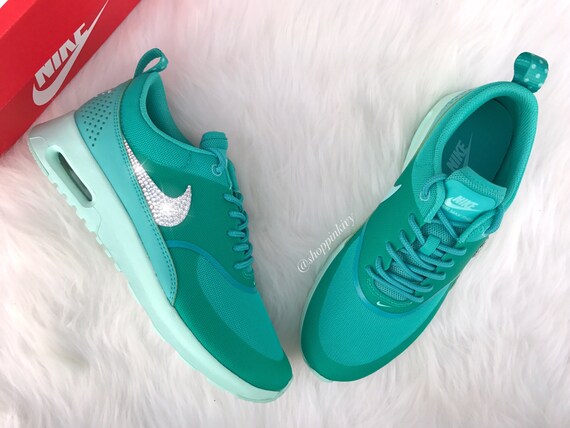 Swarovski Nike Shoes Air Max Thea Running Shoes Black Bling Sell and buy Nike Air Max Thea Black Cheetah Print Bling