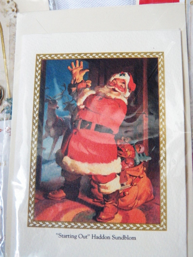 Lot E Lot of 3 Vintage Hallmark Christmas Cards