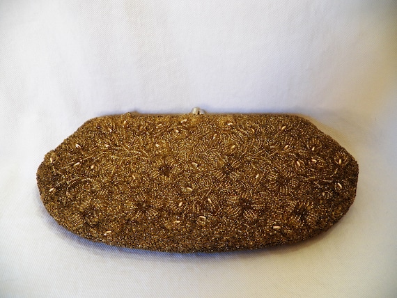 Vintage Beaded Evening Bag - image 1