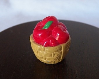 Vintage 1994 Hallmark Merry Miniature - Basket of Apples - QFM8356