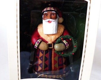 Vintage 2004 Hallmark Santas from Around the World - United States - African American - QP1734