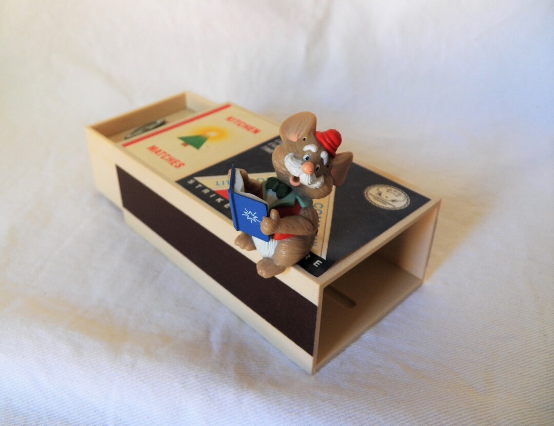 Vintage 1984 Hallmark Matchbox Mice Music Box QMD9014 Hard to Find Etsy