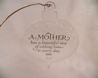 Vintage 1984 Hallmark "Mother" ornament - QX3434