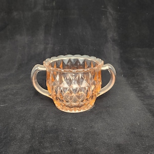Vintage Windsor Diamond Pink Depression Glass 1940s