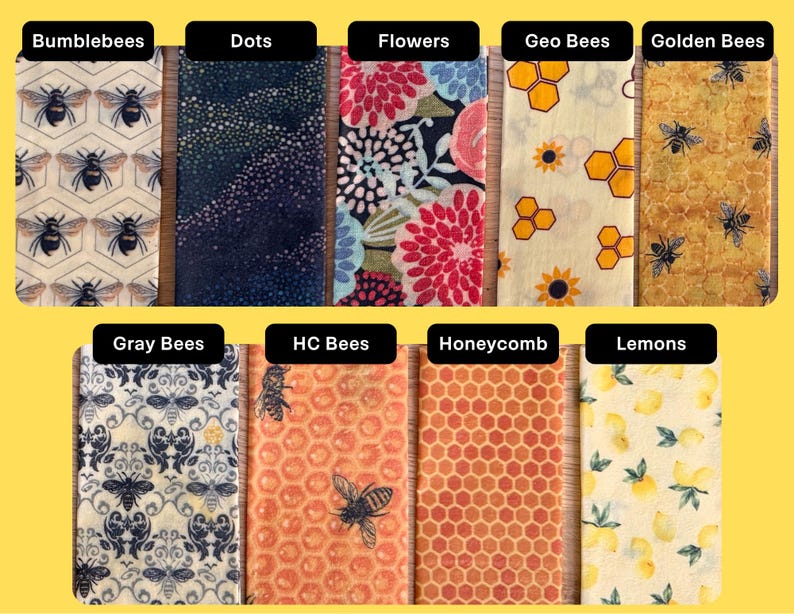 Reusable Beeswax Wraps | Alternative Plastic Wrap | Donation Made w/ Every Order image 4