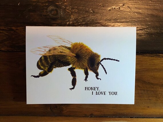 Bees “Love You Honey” Greeting Card Bees “Love You Honey” Greeting Card