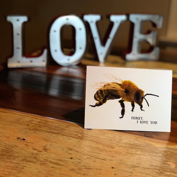 Bees “Love You Honey” Greeting Card Bees “Love You Honey” Greeting Card