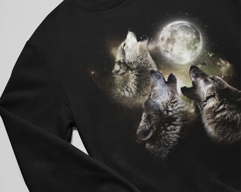 wolf print sweatshirt