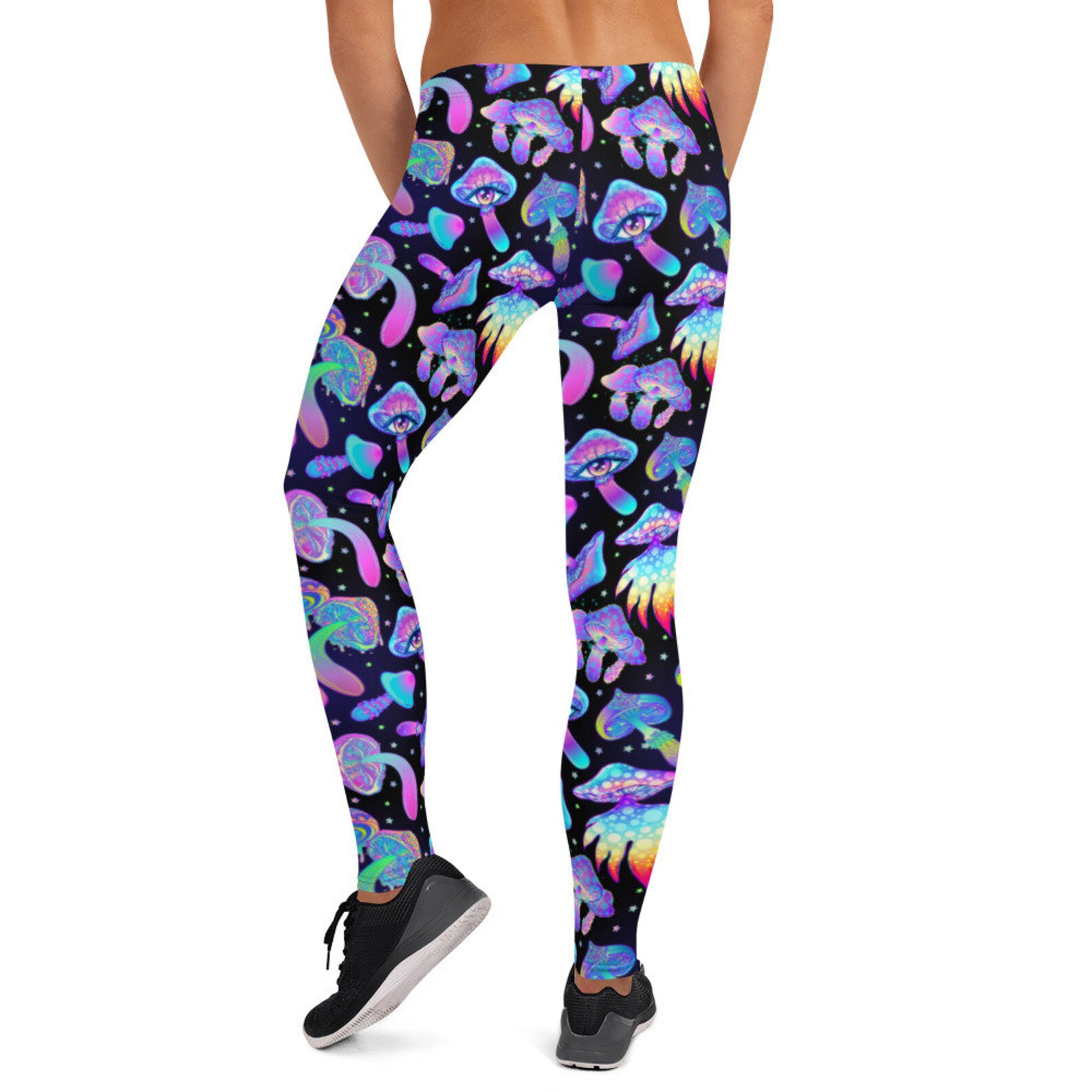 Psychedelic Leggings Trippy Mushroom Leggings Etsy