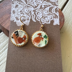 Broken China Earrings