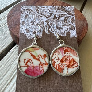 Broken China Earrings
