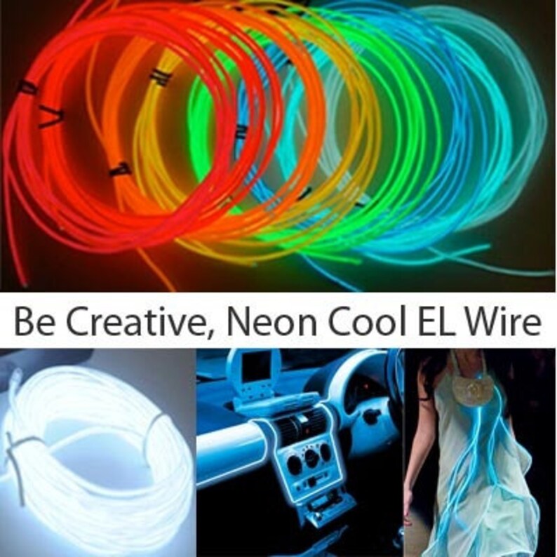 10ft El Wire Sound Activated 3mode Neon EL Wire Kits. Up to Etsy