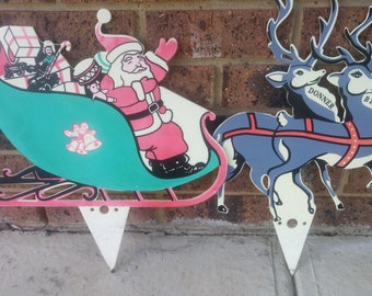 Reindeer Yard Art Etsy