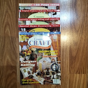 Australian Country Craft and Decorating Magazines x 5,  Vol 7, Nos. 2-6, year 1997