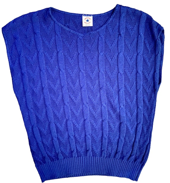 The Easy Street Sweater: 1980s Vintage Bright Blue