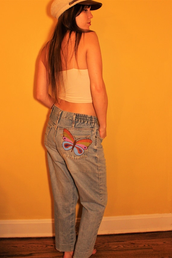 The Dolly Jeans: 1980s Vintage Painted Rainbow But